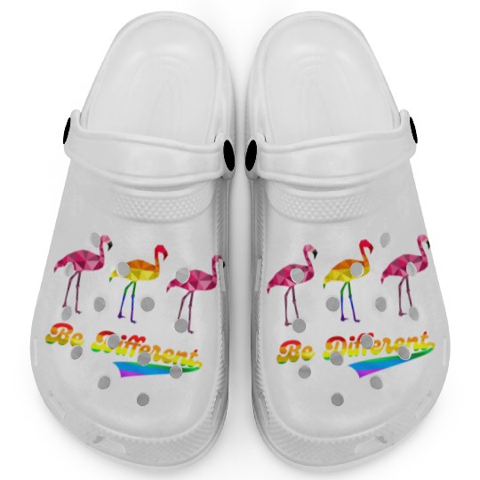 Flamingo LGBTQ Rainbow Flag Gay Pride Month Clogs