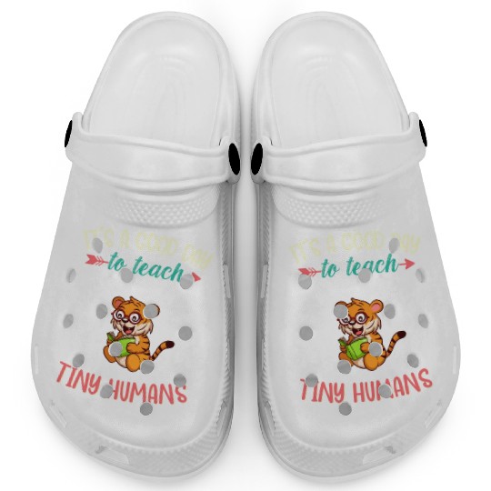 Good Day To Teach Tiny Humans Elementary Teacher Clogs