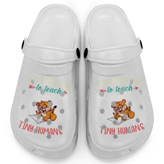 Good Day To Teach Tiny Humans Elementary Teacher Clogs