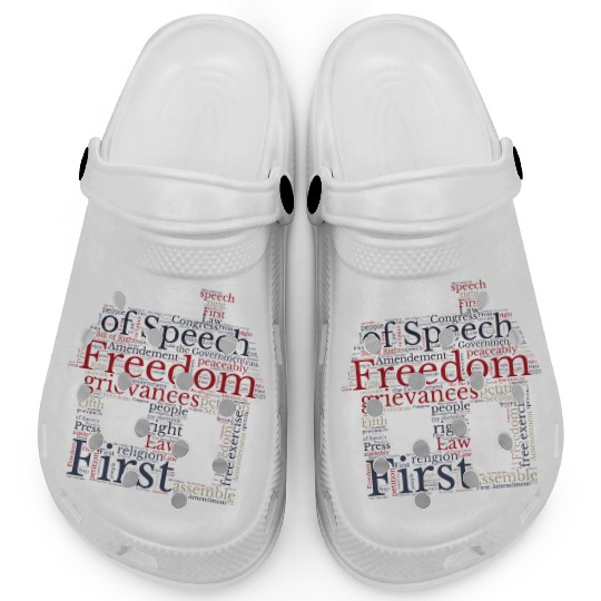 Freedom Of Speech - Wordcloud Clogs