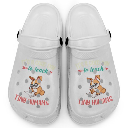 Good Day To Teach Tiny Humans Elementary Teacher Clogs