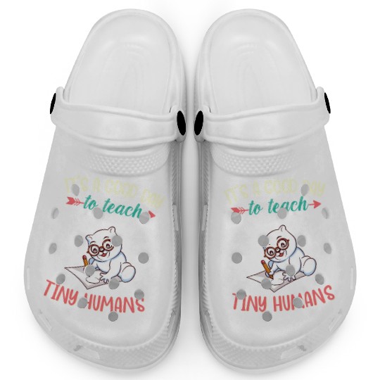 Good Day To Teach Tiny Humans Elementary Teacher Clogs