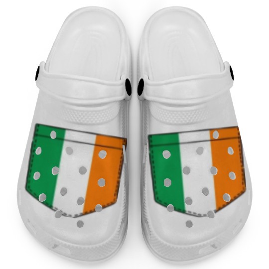 irish flag in a shape of a pocket Clogs