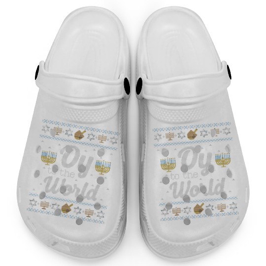 Funny Hanukkah Oy To The World Clogs