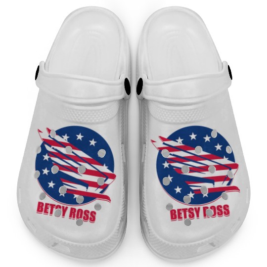 Patriotism USA Betsy Ross Flag Stars Stripes Eagle Clogs