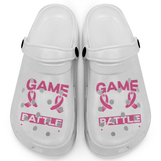 For Us It's A Game For Them It's A Battle Pink Out Clogs