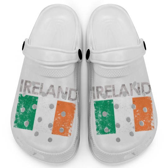Vintage Ireland Irish Flag Pride Clogs