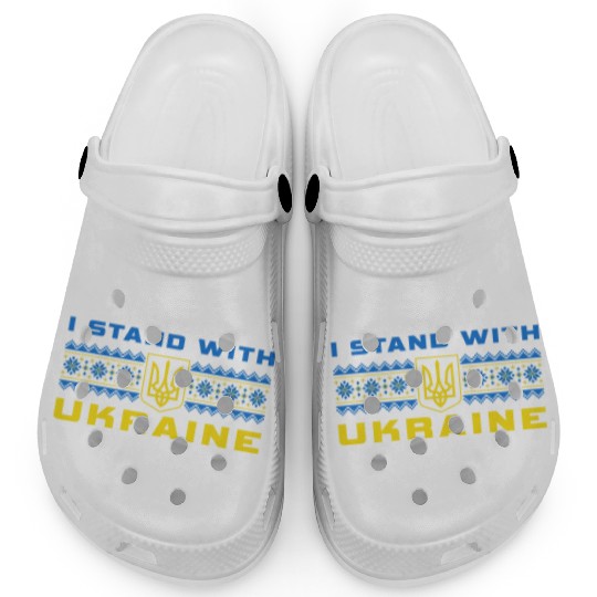 I STAND WITH UKRAINE BLUE-YELLOW Clogs