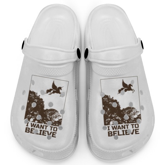 Unicorn "I Want To Believe" UAP Outfit Alien Ufo Clogs