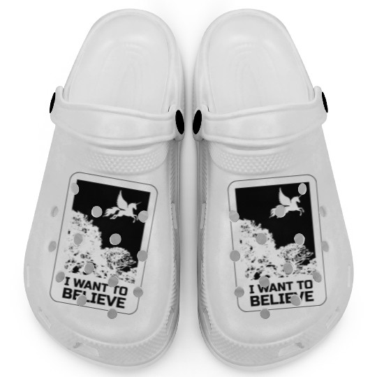 Unicorn "I Want To Believe" UAP Outfit Alien Ufo Clogs
