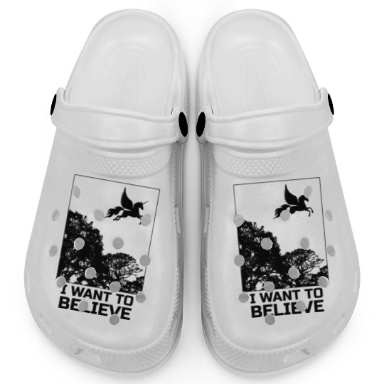 Unicorn "I Want To Believe" UAP Outfit Alien Ufo Clogs
