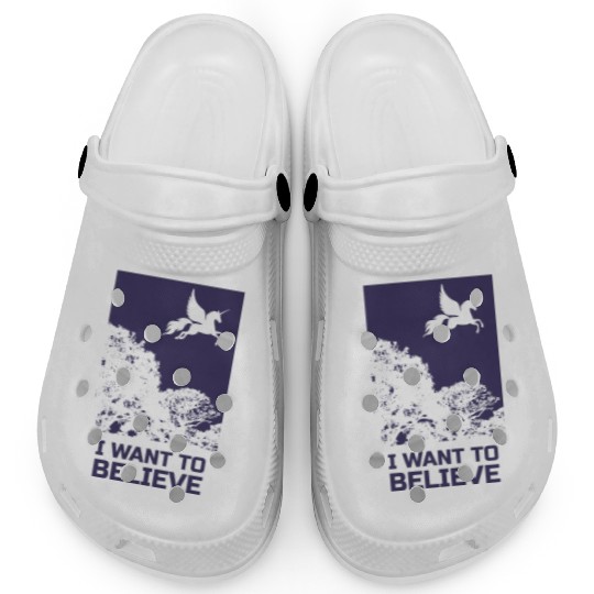 Unicorn "I Want To Believe" UAP Outfit Alien Ufo Clogs