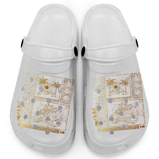 Coastal Beach Christmas In July Clogs, Merry