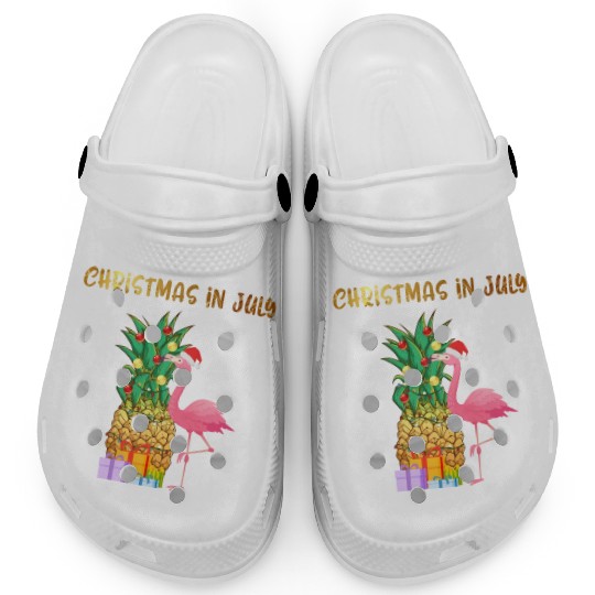 Christmas In July Pineapple Xmas Tree Lights Clogs
