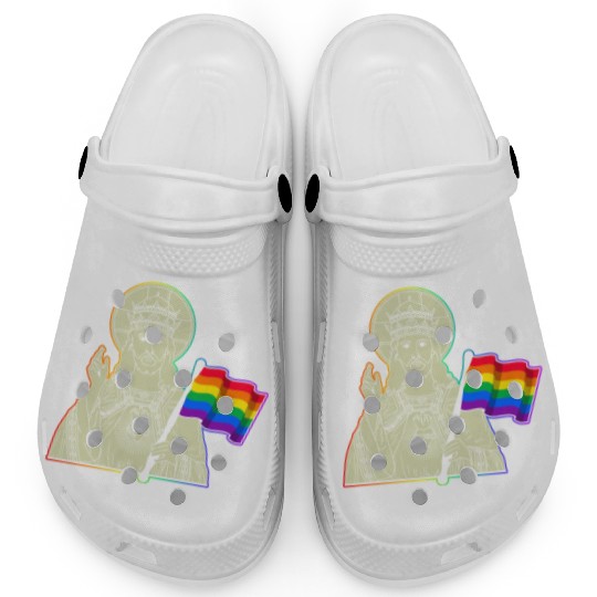 Jesus LGBTQ Flag Lesbian Gay Pride Clogs