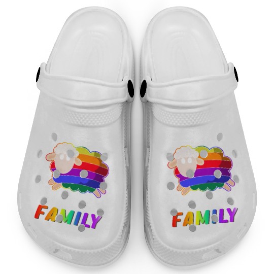 Rainbow Sheep Lesbian Gay Pride Clogs