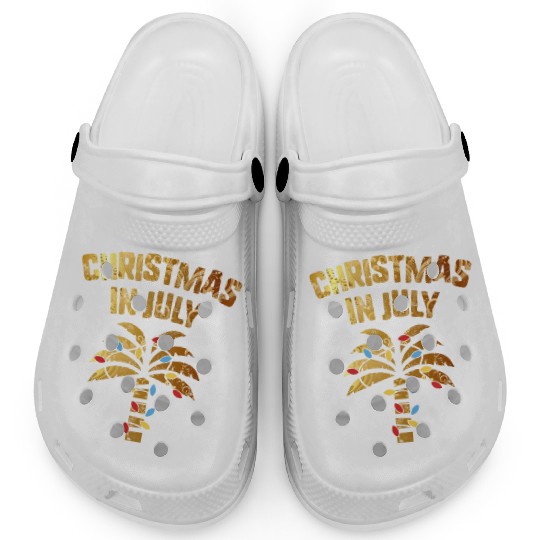 Christmas In July Beach Palm Xmas Tree Summer Clogs