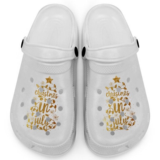 Christmas In July Colorful Xmas Tree Lights Clogs