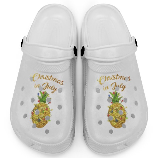 Christmas In July Pineapple Xmas Tree Lights Clogs