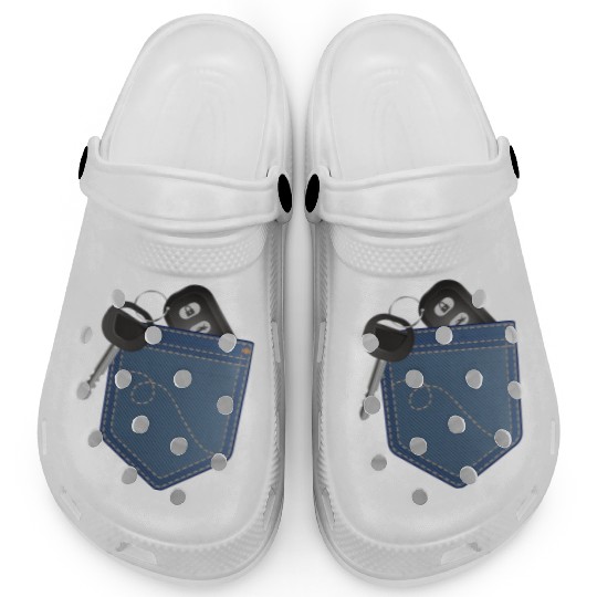 Car key with remote control in your pocket Clogs