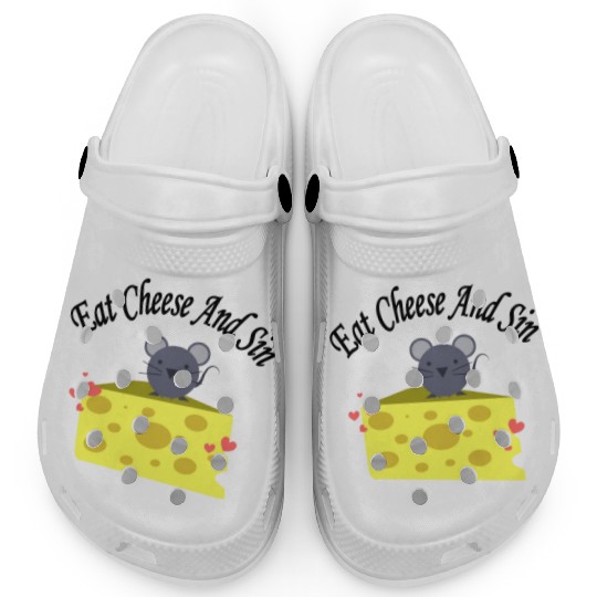Eat cheese and sin, Best Street art! Classic Clogs