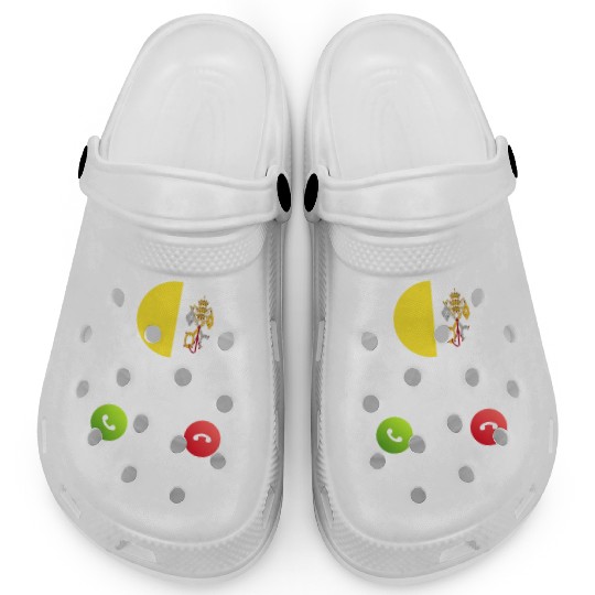 Vatican City is calling Is calling Flag Saying Clogs