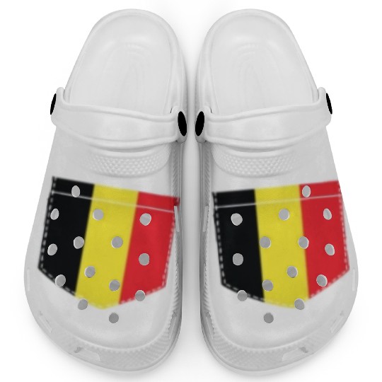 belgium flag in a shape of a pocket Clogs