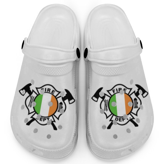 Firefighter Maltese (black) with Irish Flag Clogs