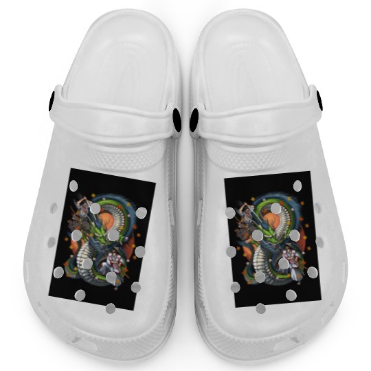 Japanese Dragon Samurai Warrior Battle Clogs