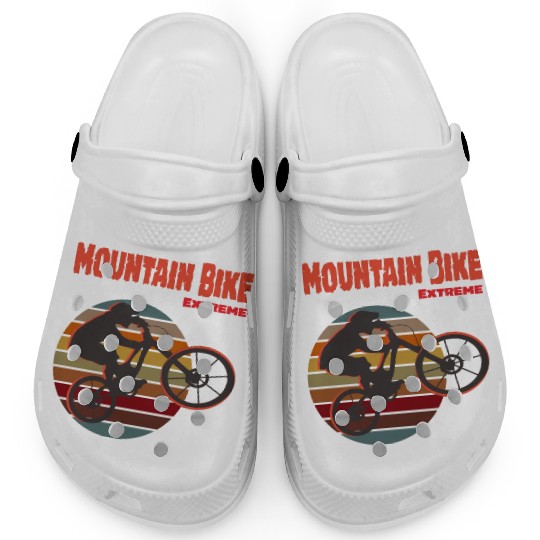 Mountain Biker Art Clogs