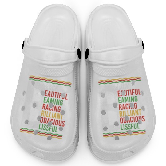 Black Beautiful Beaming Bracing Brilliant Clogs