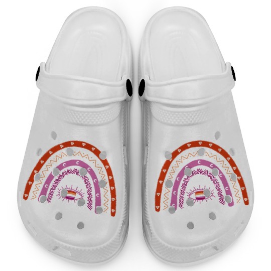 Rainbow Lesbian Pride Flag Clogs