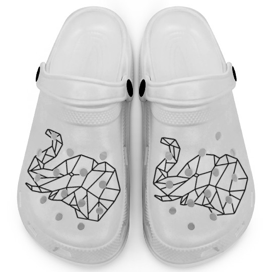 elephant low poly Clogs