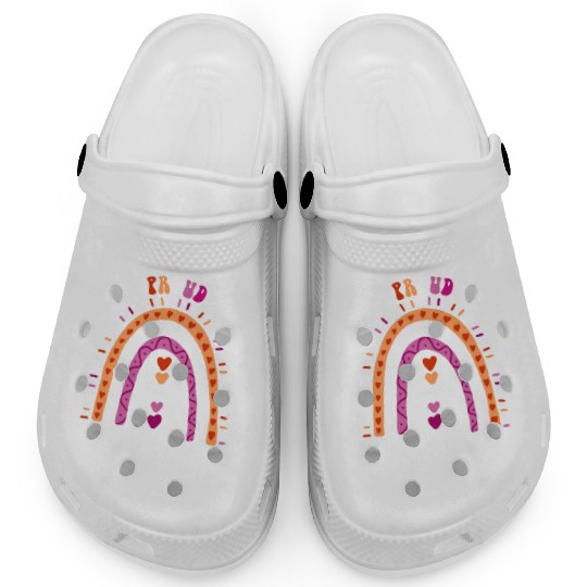 Proud Cousin Lesbian Pride Boho Rainbow Clogs