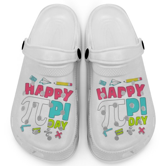 Happy Pi Day Kids Math Teachers Student Professor Clogs
