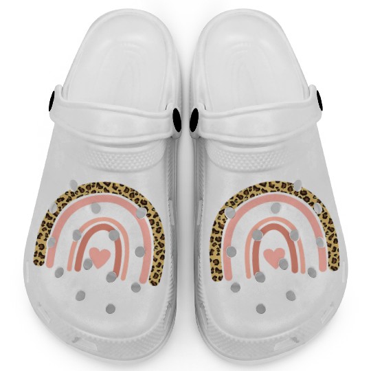 Boho Teacher Rainbow Leopard Teacher Appreciation Clogs