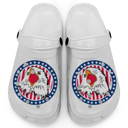 Red White and Blue For You Clogs