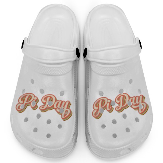 Retro Pi Day Text Gift Vintage Math Teacher Studen Clogs
