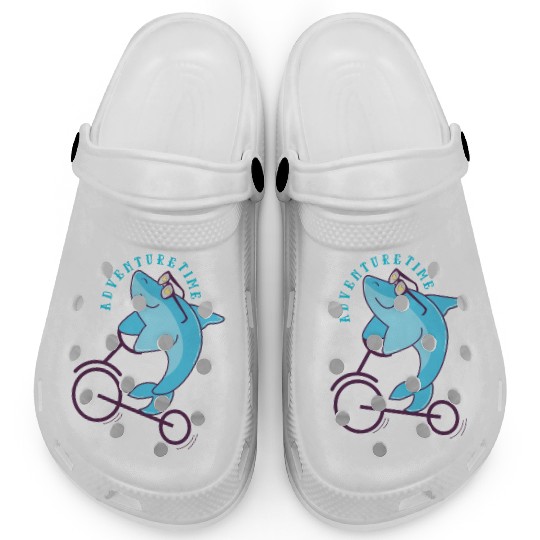 Shark riding a bike | bicicle Clogs