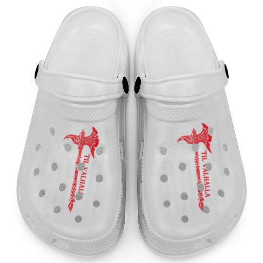 American Flag Viking Axe Til Valhalla Clogs