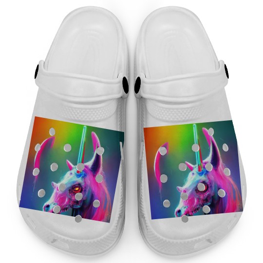 Heavy metal rainbow ultra unicorn Clogs