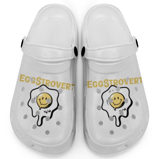 Eggstrovert Happy Extrovert Fried Egg Clogs