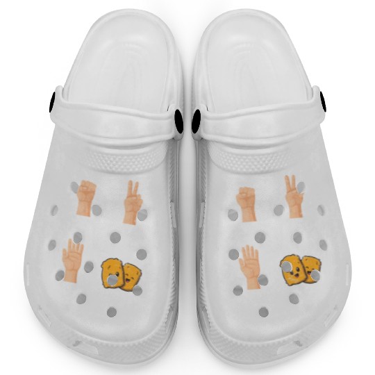 Rock Paper Scissors Nothing Beats Chicken Nuggets Clogs