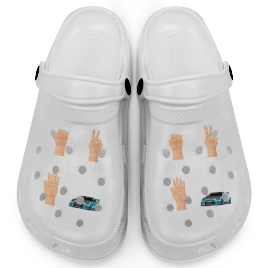 Rock Paper Scissors Nothing Beats Racing Funny Rac Clogs