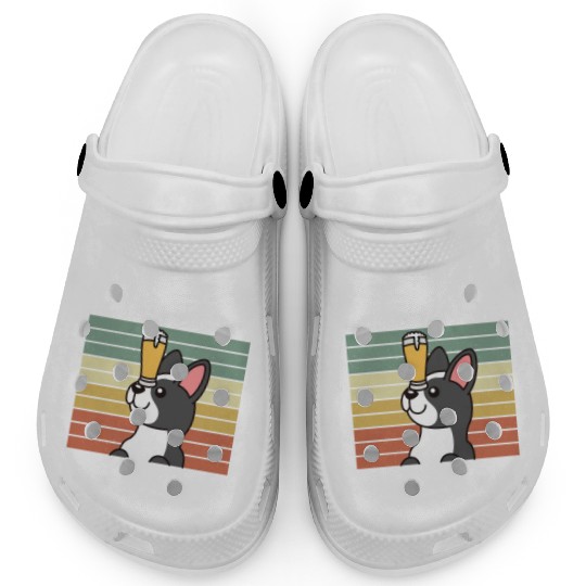 I Like Beer And My Boston Terrier Clogs