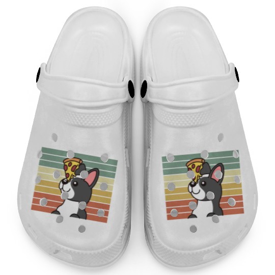 I Like Pizza And My Boston Terrier Clogs