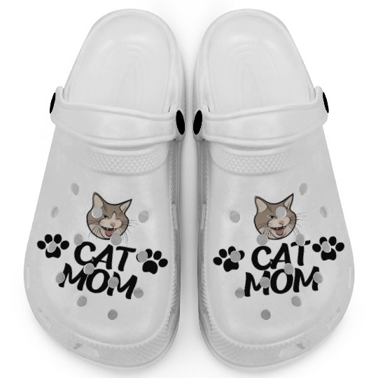 Cat Mom Funny design Classic Clogs