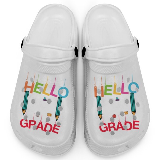 Hello Third Grade 3rd Grader Student Teacher Gifts Clogs