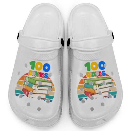 101 Days of School Reading Lover Student Teacher Clogs