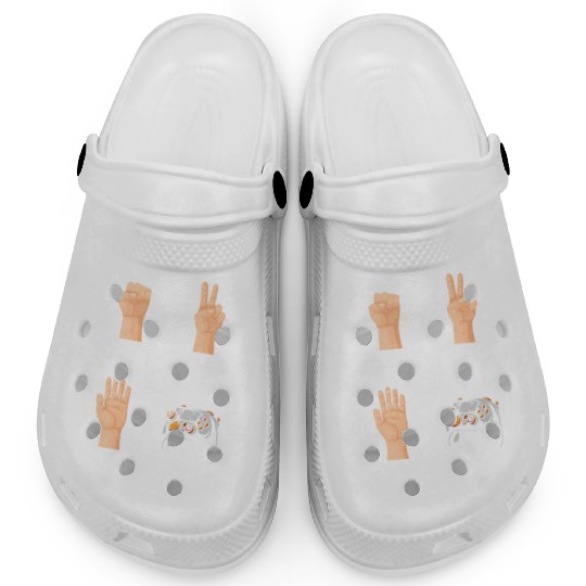 Rock Paper Scissors Nothing Beats Gaming Funny Gam Clogs